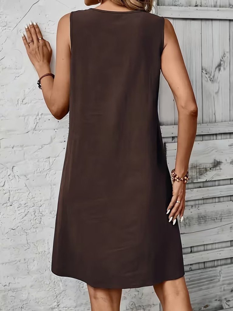 Kadın Askılı Yuvarlak Yakalı önden Pileli Kısa Aerobin Elbise