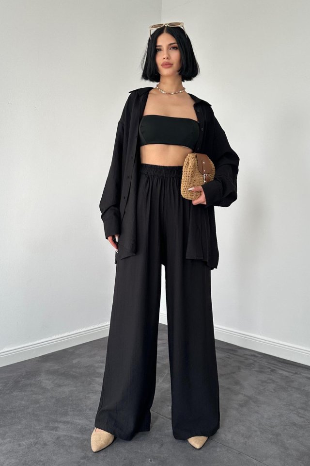 Black Alice Shirt And Bol Cut Pants Tool