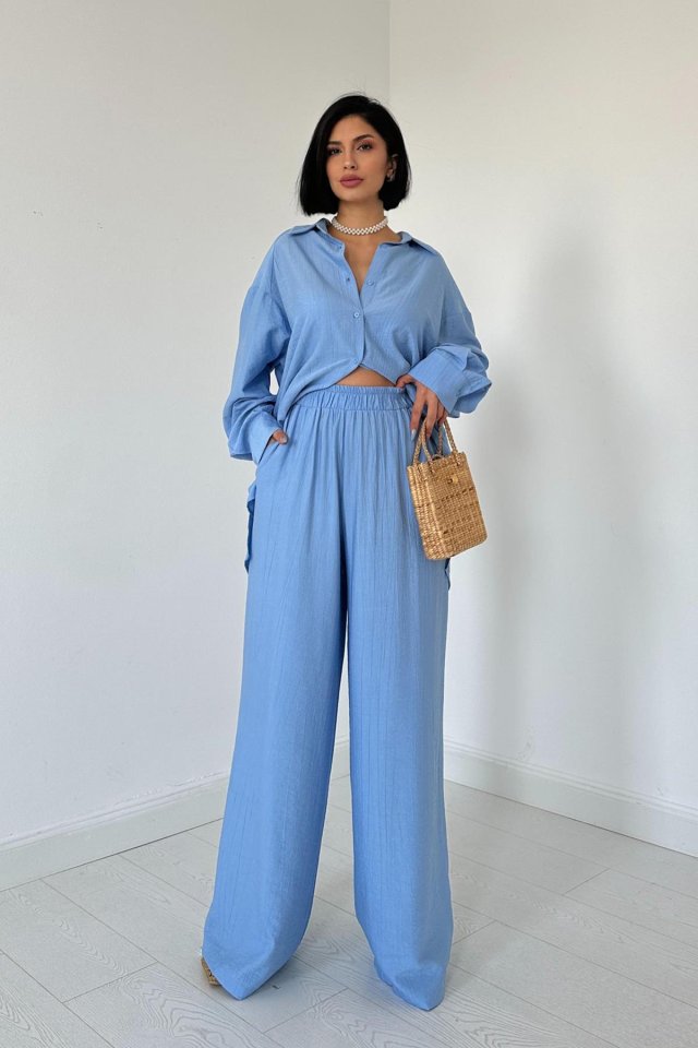 Blue Alice Shirt And Bol Cut Pants Tool