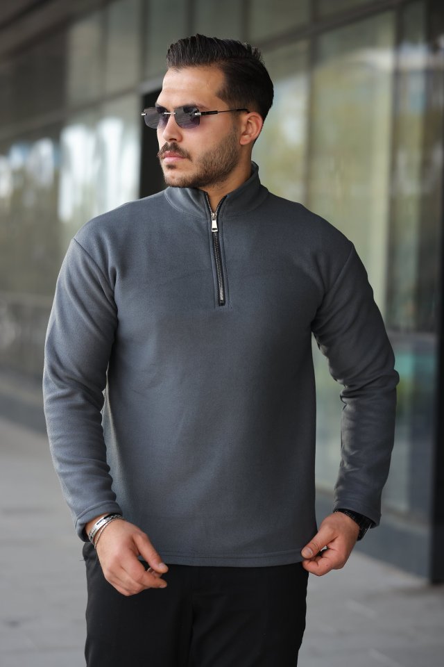 Erkek Zip Yaka Polar Sweat