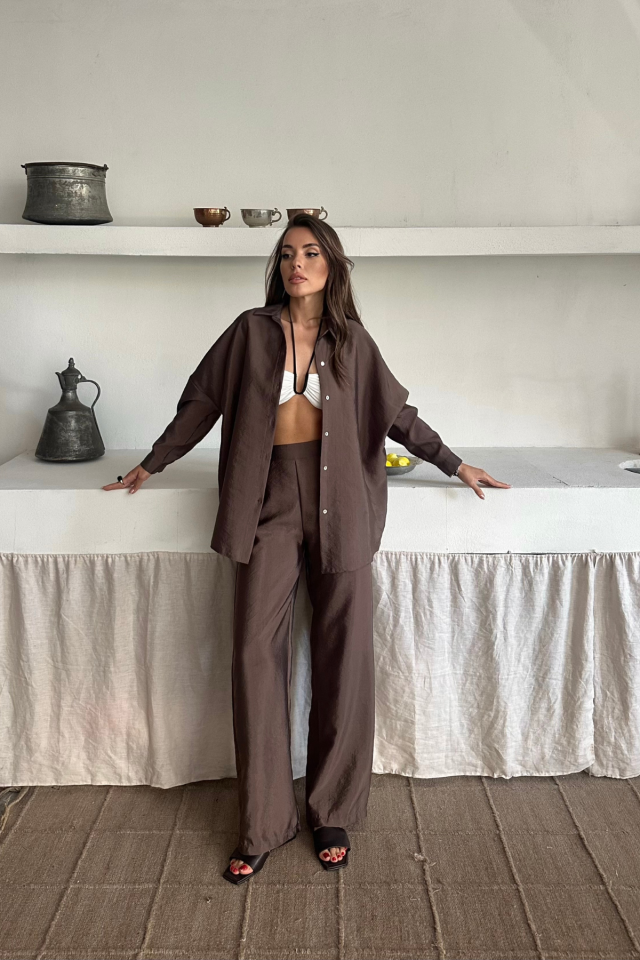 GÖMLEK-PANTOLON TEAM CUPRA FABRIC - Brown