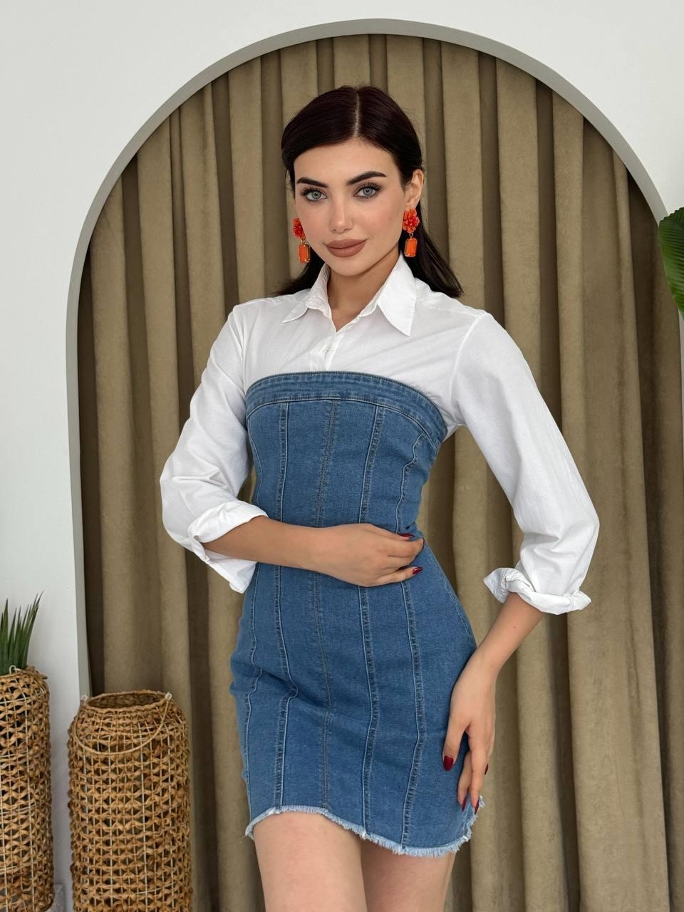 Vinna Straplez Kot Mini Elbise Vinna Straplez Kot Mini Elbise