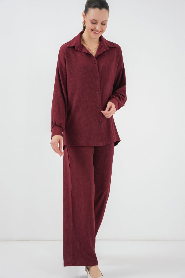 5858 Knitting Double Team - Bordo