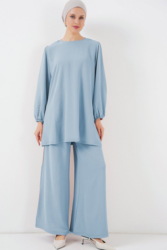 Ayrobin Tunik Pantolon Alt Üst Takım 6712 - Açık Mavi
