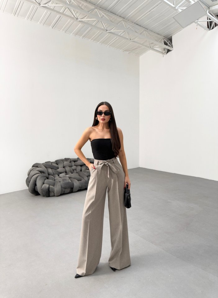 Sante Çi̇zgi̇li̇ Bel Bird Palazzo Pants