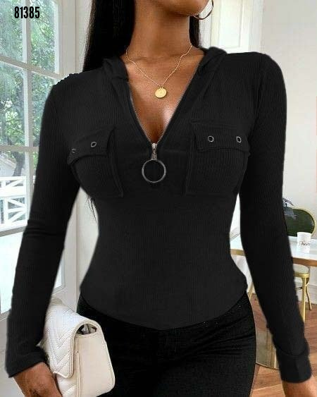 Kadın Yüksek Bel Fermuar Düğme Detaylı Şardonlu Zara Kumaş Deri Pantolon  Siyah
