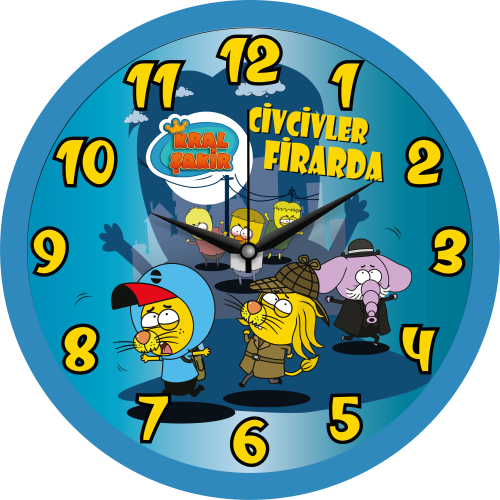 MiniFlak Lisanslı  Kral  Şakir KS2533 Duvar Saati