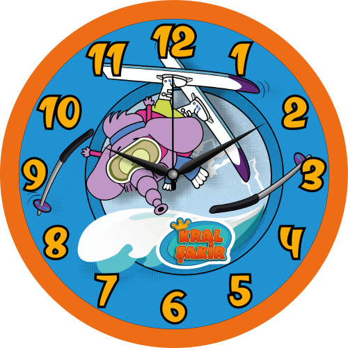 MiniFlak Lisanslı  Kral  Şakir KS2511 Duvar Saati