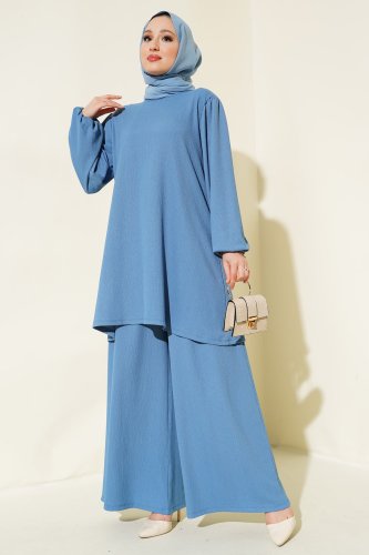 İndigo Tunik Pantolon Alt Üst Takım 6663