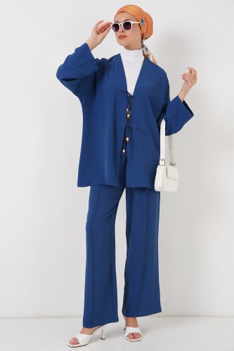 Ayrobin Kimono Pantolon İkili Takım 6739 - İndigo