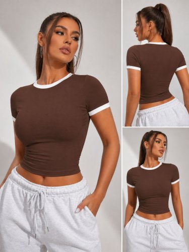 Kadın yanı lastik detay ribanalı viskon kumaş bluz