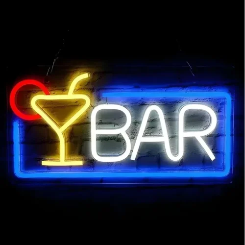 quotBARquot Yazılı Neon LED Işık